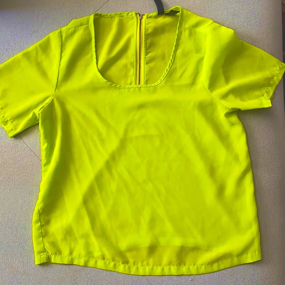 Fun & flirt neon neon green woman’s blouse